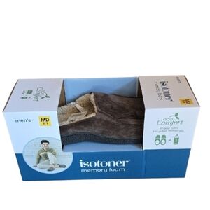 Isotoner Eco Comfort Brown Slippers Men's Size Med 8 To 9